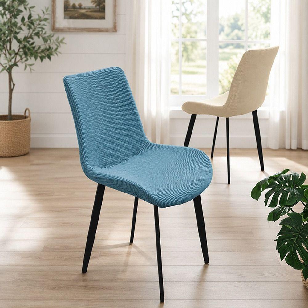 Curved Integrated Seat Cover Soft Backrest Protector Dining Chair Cover  for Home Decoration