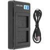 Portable Camera Battery Charger for NPBX1 USB Camera Dual Charger with LCD Display