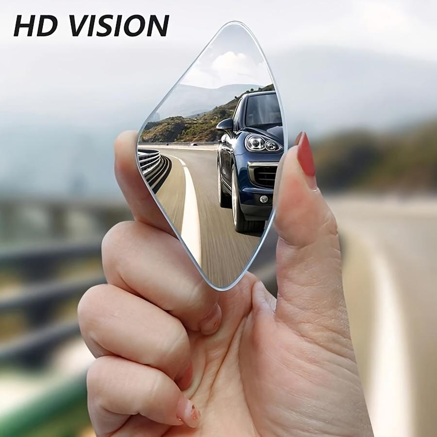 2 Blind Spot Mirrors High Definition Glass Convex Lens Rear View Wide Angle 360 ° Adjustable Auxiliary Mirror