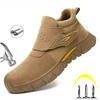 Fashion Men Safety Shoes Fire-resistant Flower Welding Shoes Anti-smash Anti-stabbing Insulated Boots Indestructible Non-slip Work Boots