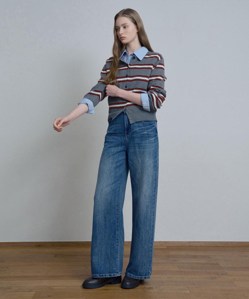 MIND BRIDGE WOMEN [W] Wide Washed Denim Pants