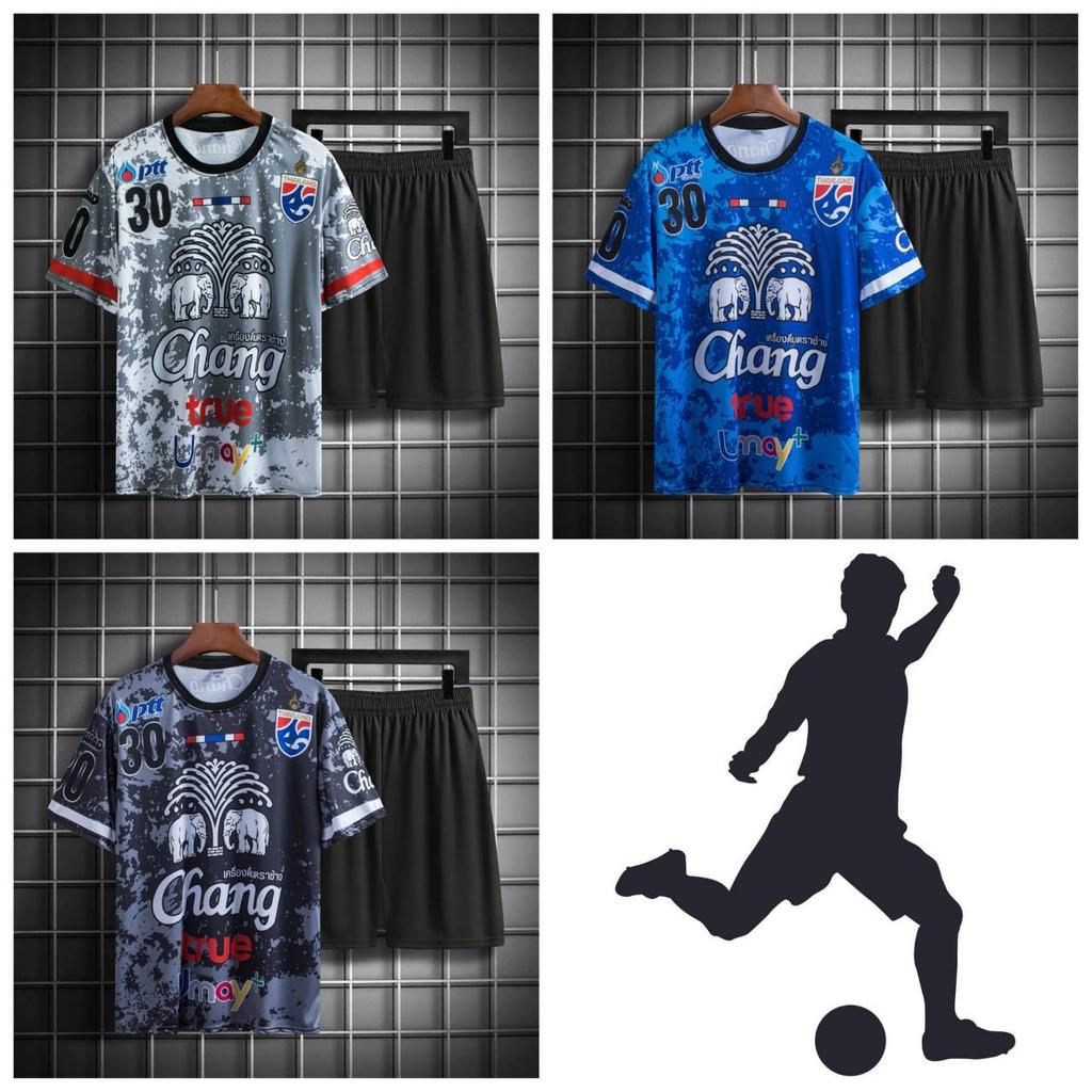 Футболка сборной Таиланда по футболу SOCCER NATION TEAM JERSEY SHIRT HOME FAN с принтом, круглый вырез, унисекс, для мужчин и женщин, быстросохнущая, с коротким рукавом, спортивная форма с логотипом слона