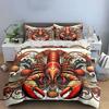 Набор декора с омарами для морской тематики Постельное белье с 1 пододеяльником 2 наволочками Односпальное Двуспальное King Queen Подарок