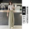 Quick-drying Striped Sweatpants Women's 2025 New Summer Thin Small Casual Narrow Ice Silk Wide-leg Straight Pants