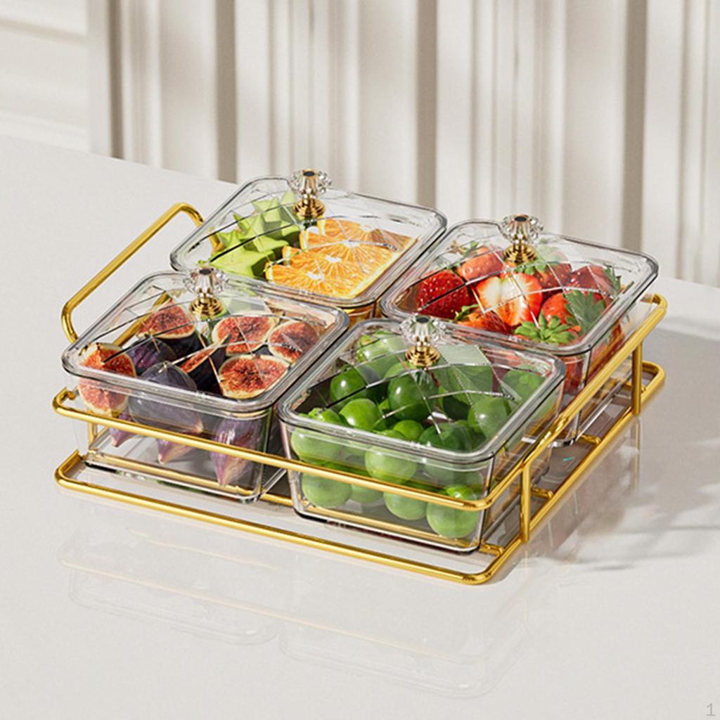 Поднос для сухофруктов, сервировочная тарелка, украшение, съемное раздельное блюдо для закусок, ящик для хранения продуктов