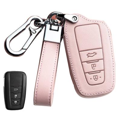 Чехол для ключей Toyota Чехол для смарт-ключа Чехол для ключа 3 кнопки Натуральная кожа Специально разработан для Toyota Prius 50 Серии Чехол для ключа Подходит для Новой Corolla