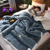 Cozy Three-Layer Flannel and Sherpa Blanket for Autumn and Winter