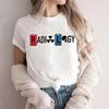 Women's Radiology Print T-Shirt O-neck Short Sleeve Tee Shirts Basic Clothing Summer Tees Graphic Clothes Sweet Fashion Tops