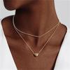 Simple Vintage Metal Pendant Necklaces for Women Heart Cross Fashion Jewelry Gifts Layered Necklace Accessories Girls Gifts