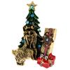 New Vintage Dog And Christmas Tree Brooch Festivel Gift Pin 2 Colors Available Animal Jewelry
