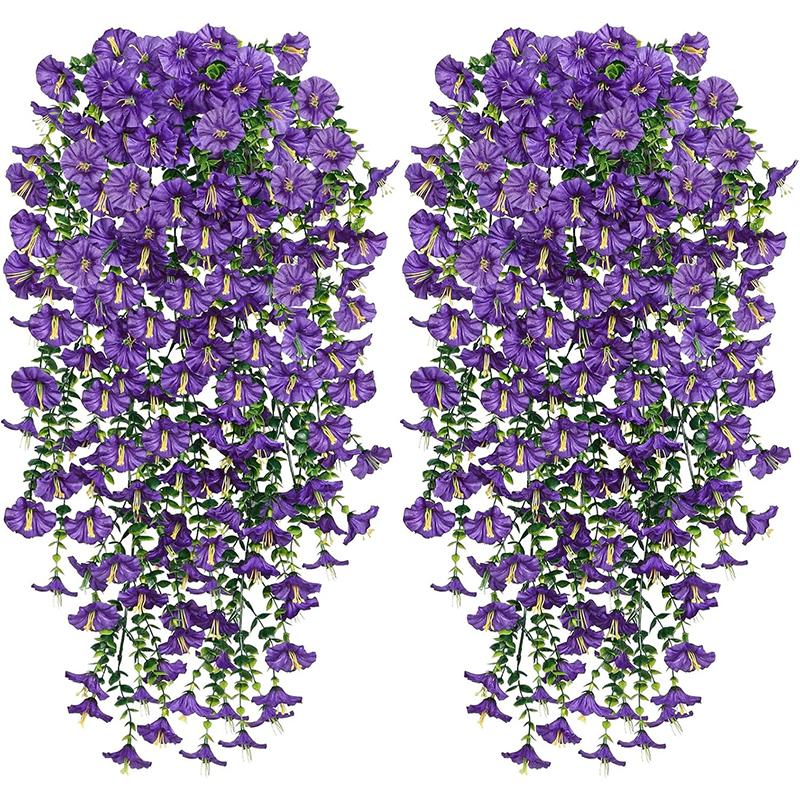 1/2 шт. 75 см Искусственные цветы Настенные подвесные Искусственные растения Виолетты Подвесные Искусственные цветочные лианы для Домашнего декора Садовое Свадебное украшение