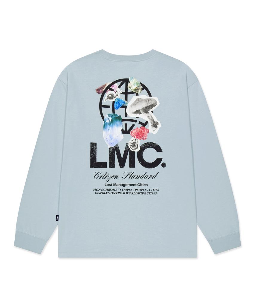 LMC Каменный Глобус Футболка с Длинным Рукавом Светло-Мятный