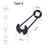 1Pcs Four-claw Hexagon Pipe Repair Flume Faucet Key Plumbing Tool Durable Sink Wrench