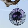10-Inch Black Horse Wind Spinner - 360° Rotating Metal Garden Art, Outdoor Wind Chime Decor with Rust-Proof Hook for Yard, Patio, or Door Hanging