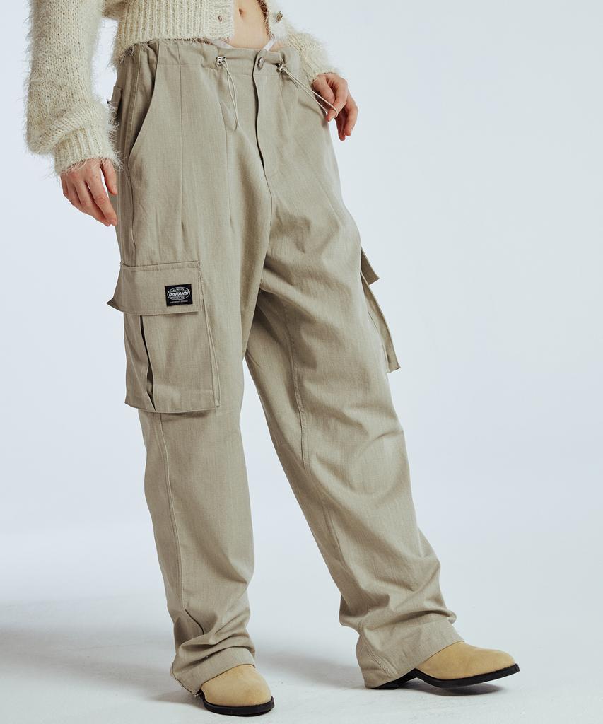 OOH-AHH Loose Fit Cargo Pants (Beige)