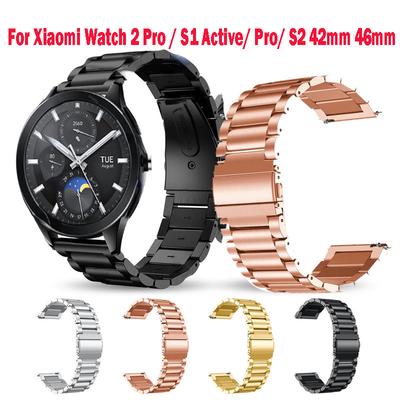 Металлический ремешок для Xiaomi Watch 2 Pro/S1 Active/Pro/S2 42 мм 46 мм, ремешок из нержавеющей стали Mi Watch Color 2 Sport, браслет для часов 22 мм