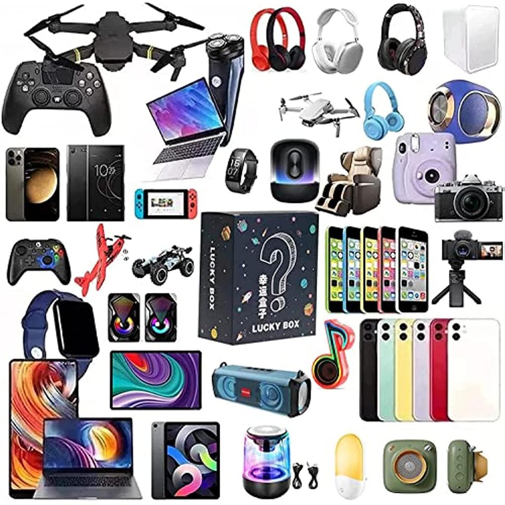 Mystery Box Amazon возвращает электронику на поддонах, поддоны на ликвидационных складах, случайную электронику Mystery Box, например: Геймпад, дрон, мобильный телефон и т. д.