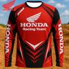 Honda Футболка с длинным рукавом, дышащая, быстросохнущая одежда, спортивная рубашка, подходящая для райдеров по бездорожью и горных байкеров