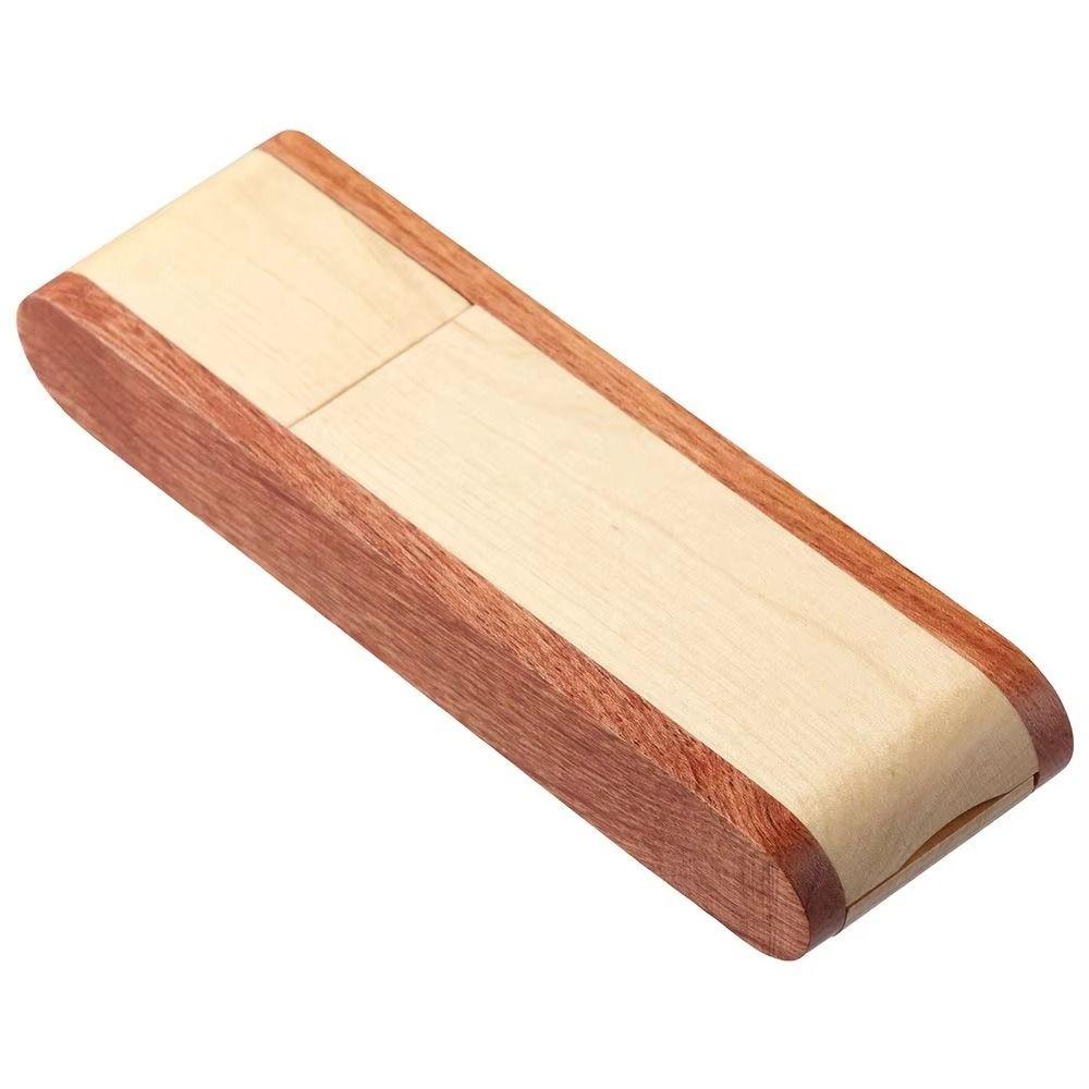 Foldable Pen Display Stand Single Double Wooden Pen Box Wooden Pen Holder Office Supplies