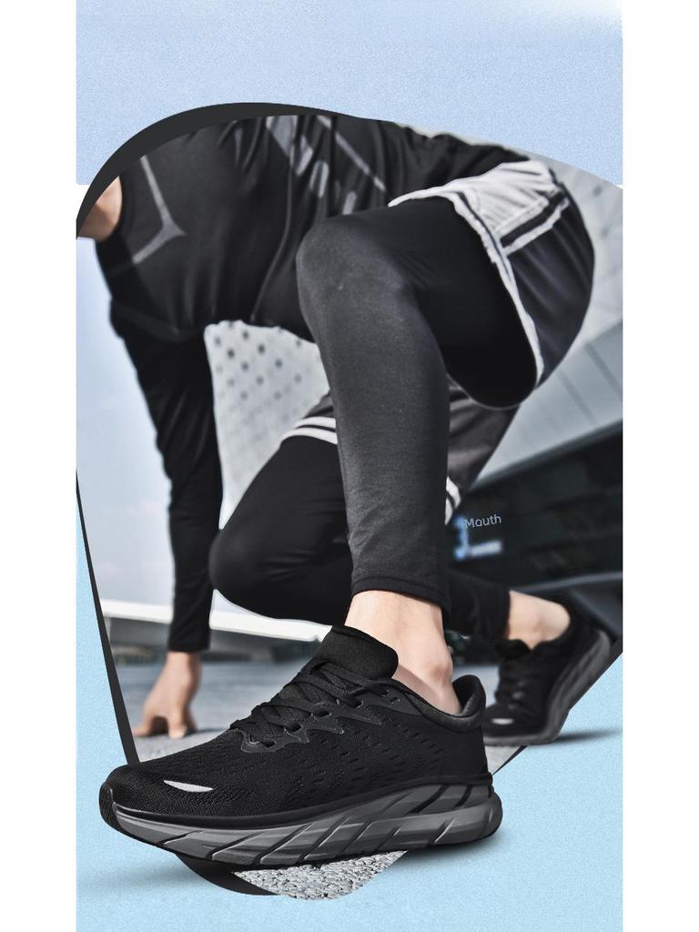 Мужские дышащие кроссовки для бега на открытом воздухе из жаккардовой сетки, нескользящая легкая подошва