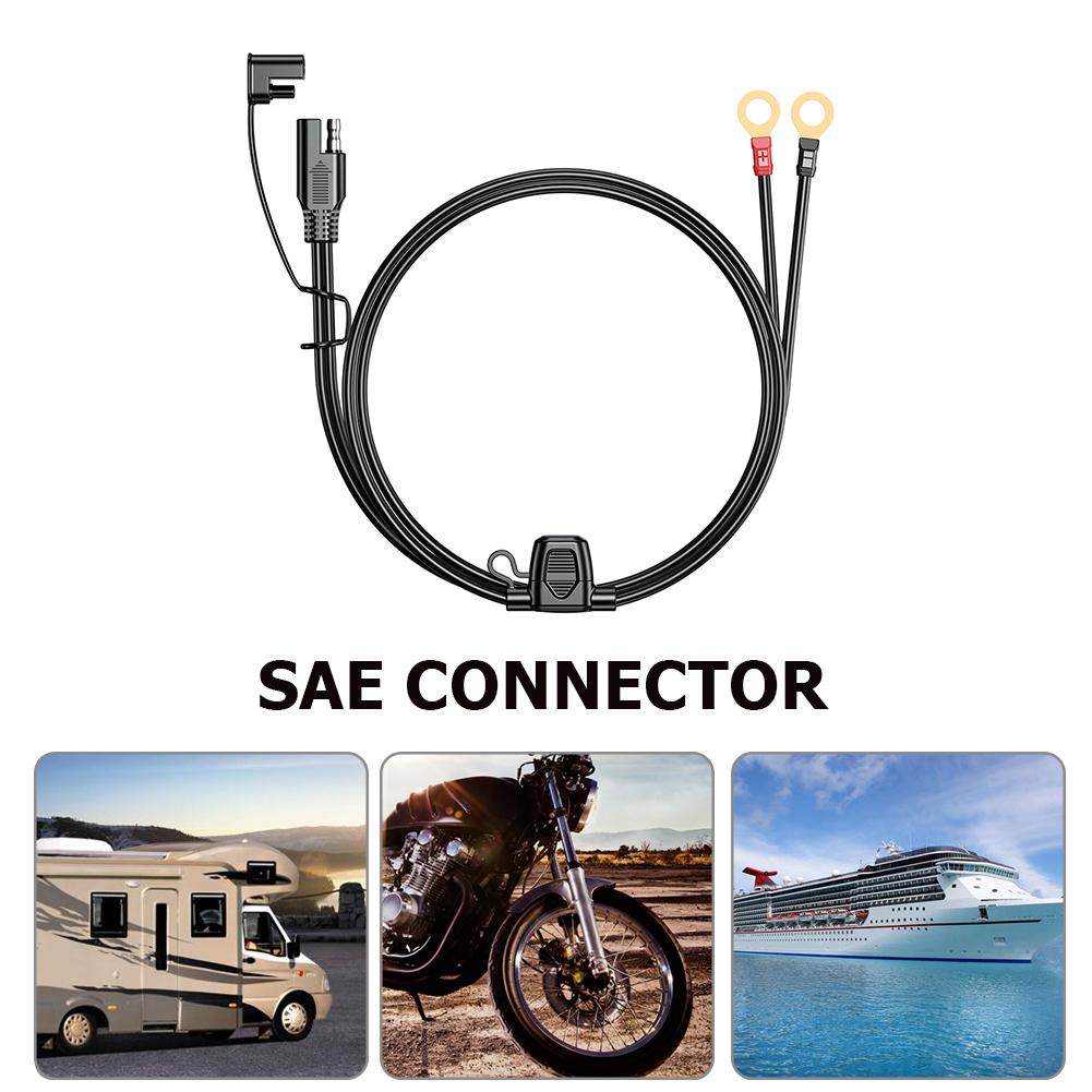 12-24 В 18AWG SAE 2-контактный быстроразъемный к O-образному кольцу клеммный жгут соединительный шнур соединительный кабель для зарядного устройства/обслуживающего устройства аккумулятора