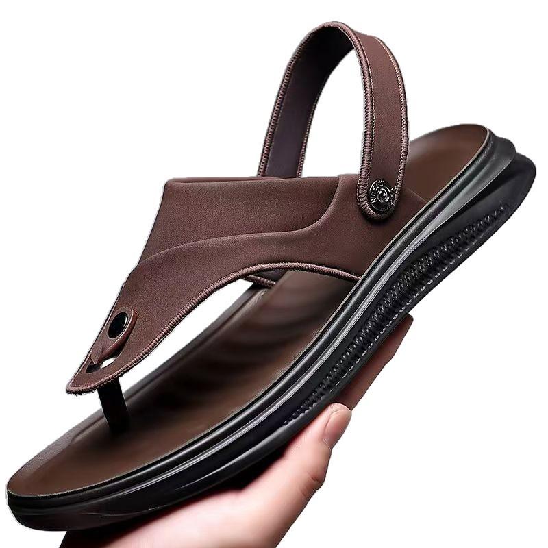 Fashion 2025 Summer New Designer Flip Flops for Men Fashion Casual Outwear Solid Color Sandals Male Anti-slip Beach Slipper Shoes Man