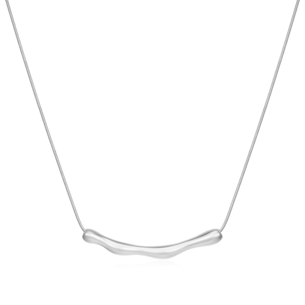 LT-MS-641A High-End Korean-Style Fashion Pendant Necklace for Women Versatile Irregular Pleated Design Autumn Winter New Niche