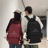 New Casual Backpack, Male and Female Students, Large-capacity Load-reducing Backpack, High Junior High School Students, Letter Simple Schoolbag