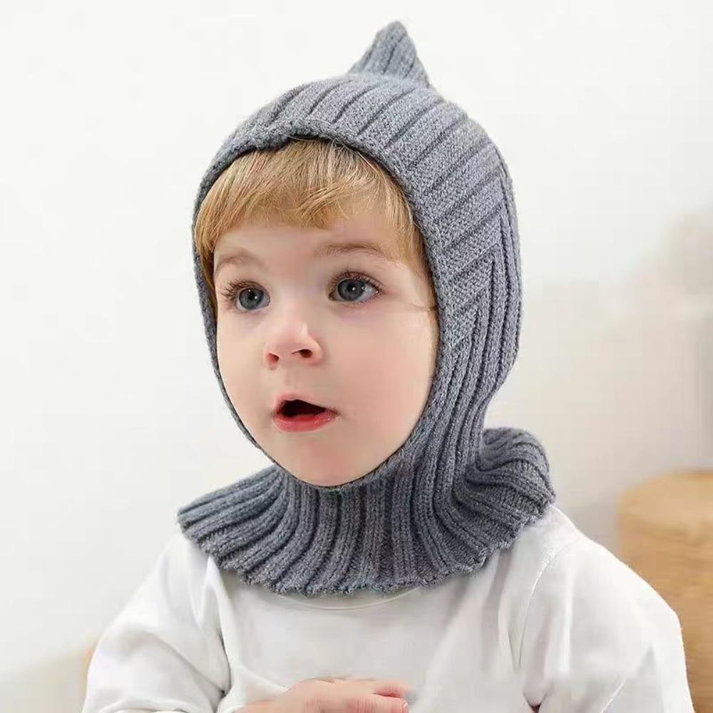 Cold-Proof Neck Warm Baby Beanies Windproof Collar Balaclavas Pullover Cap Scarf Integrated Warm Scarf Cap Baby Protection