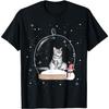 Рождественский полосатый американский короткошерстный кот Снежный шар Пижама Футболка GIU Мужской Женский Майка Свитшот Худи Лонгслив 673