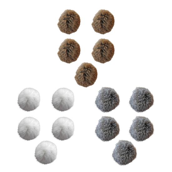 5 шт. Пушистый Шарик Игрушка для Кошек Мягкий Пушистый Искусственный Мех Шарик Моющийся Пушистый Шарик Игрушка-Пиналка для Кошек и Кроликов для Домашних Упражнений, Стимуляции Инстинктов Охоты и Погони