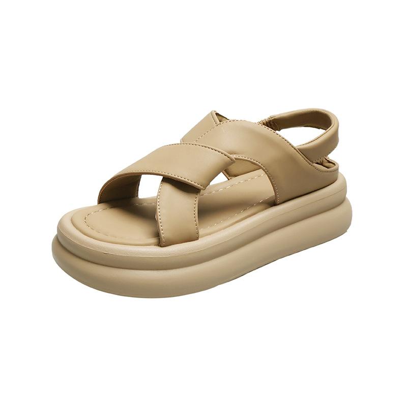 Интернет знаменитости сандалии на платформе женская одежда лето 2024 новинка модная универсальная и тонкая спортивная пляжная обувь