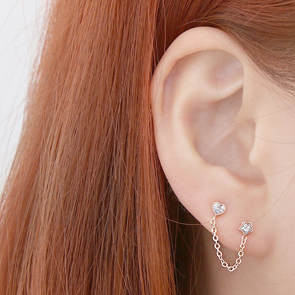 [1+1] Surgical Piercing Cupid Chain (Choose 1 of 2) (Single Side Sale)