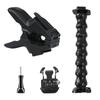 Для GoPro Hero 12 11 Мощный зажим Быстросъемный кронштейн 360 градусов Удлиненная рука Для GoPro 11 10 9 8 7 6 5 SJCAM AKASO EKEN DJI