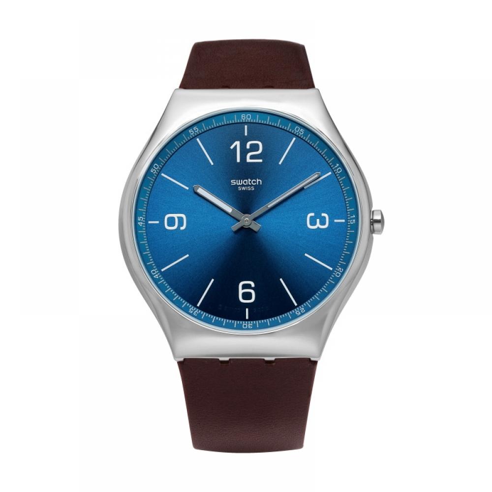 Swatch SS07S101 Skin Irony Skinwind Мужские кожаные часы S