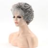 Синтетический короткий серый парик старушки, причудливый парик бабушки, рождественский, на Хэллоуин, женский парик