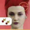 9 Carat Gold Earrings and 3mm Red Crystal Set