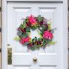 Весенний венок из фиолетовых роз, розовый, фиолетовый венок, подвесное украшение на дверь