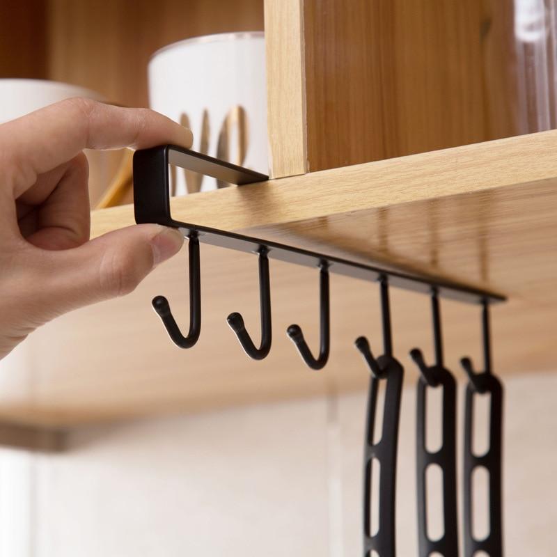 Kitchen Storage Rack Wardrobe Hook Door Hanger Clothes Hanging Rack Holder Kitchen Organizer Closet Shelf Wall Hanger Coat Rack