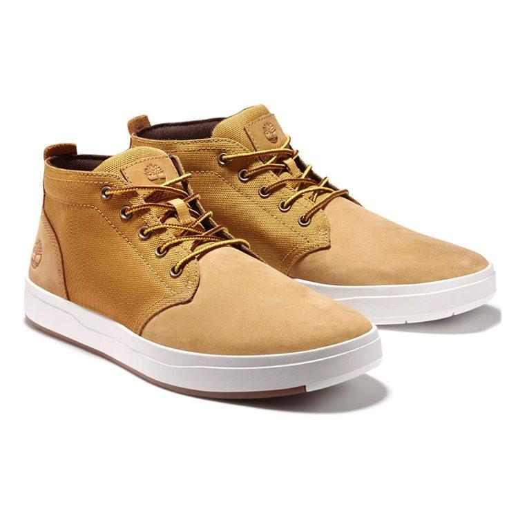 Timberland Ботинки Chukka Davis Square из кожи и ткани 'Wheat' A1OI3231