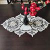 European Velvet Fabric Embroidered Rectangle Tablecloth Coffee Table Bonsai Bar Counter Non-slip Mat Christmas Party Decoration