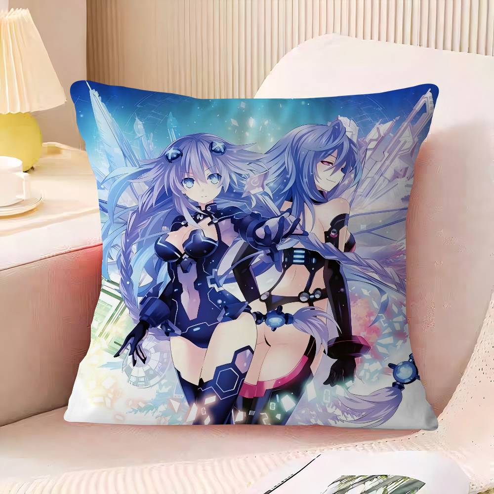 H-Hyperdimension N-Neptunia Office Cushion Pillowcase Car Cushion Cover45X45CM Lumbar Pillowcase Sofa Pillowcover