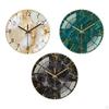Decorative Marbled Wall Clock Analog Silent 12 Inch Non Round for Office