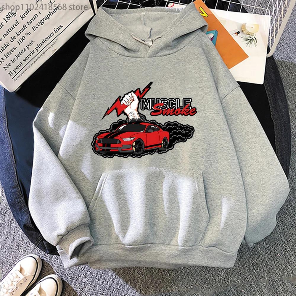 Anime Initial D Hoodie Muscle Car Automotive Graphic Sweatshirts Streetwear Women Men Clothing Long Sleeve Clothes