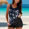 Women Swimsuit With Shorts  Flowy Two Piece Swimsuits  Bathing Swimwear