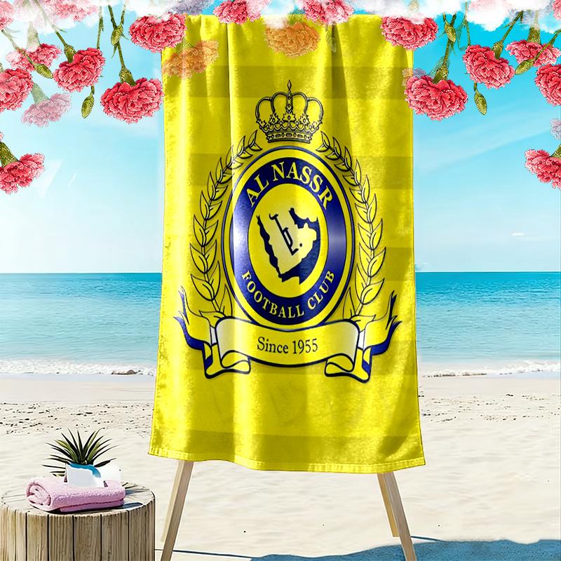 Al-Nassr 2D Flat Print Beach Towel, Large Soft Quick Dry Towel for Beach Camping SwimmingDSTJ0925079