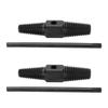 2 Set Screw Extractor DoubleEnd Fine Tooth Thread Bolt Remover for G12in G34in Water Pipe