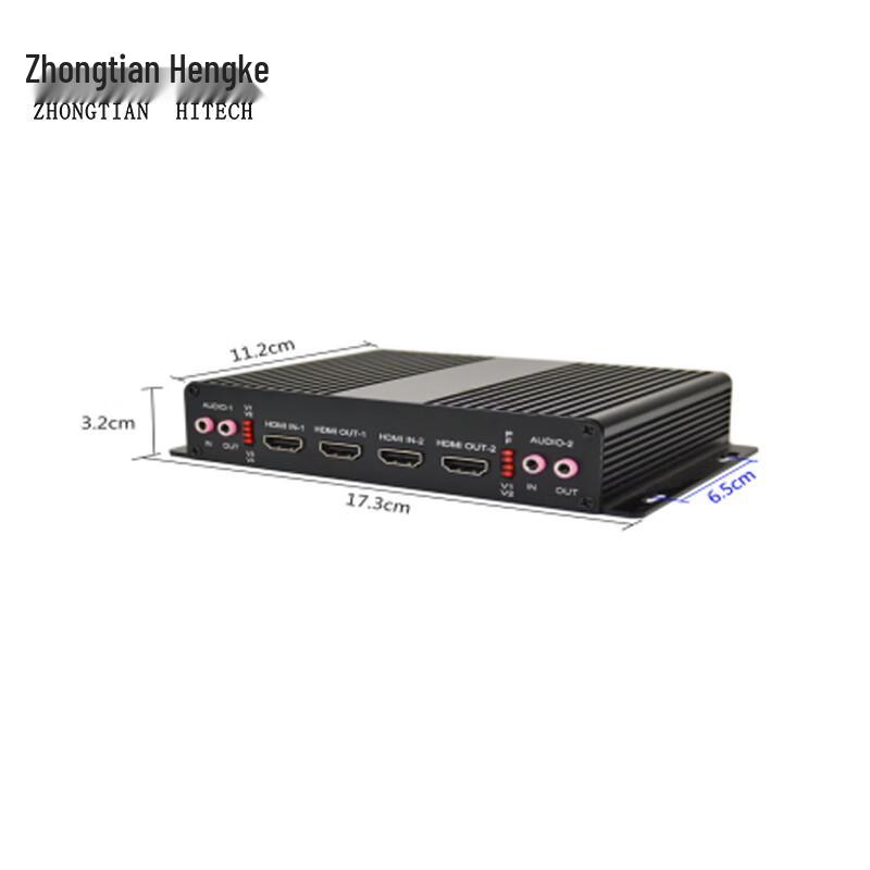 Zhongtianhengke HD 2-канальный HDMI видео и аудио оптоволоконный приемопередатчик