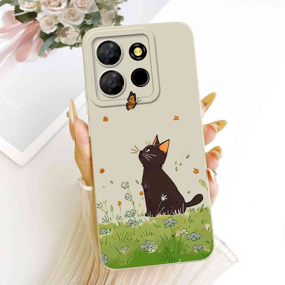 For Infinix Smart 7 Plus Case Beautiful Butterfly Cover For Infinix Smart7 Plus Smart7Plus Silicone Soft Phone Shell Capas 6.6"