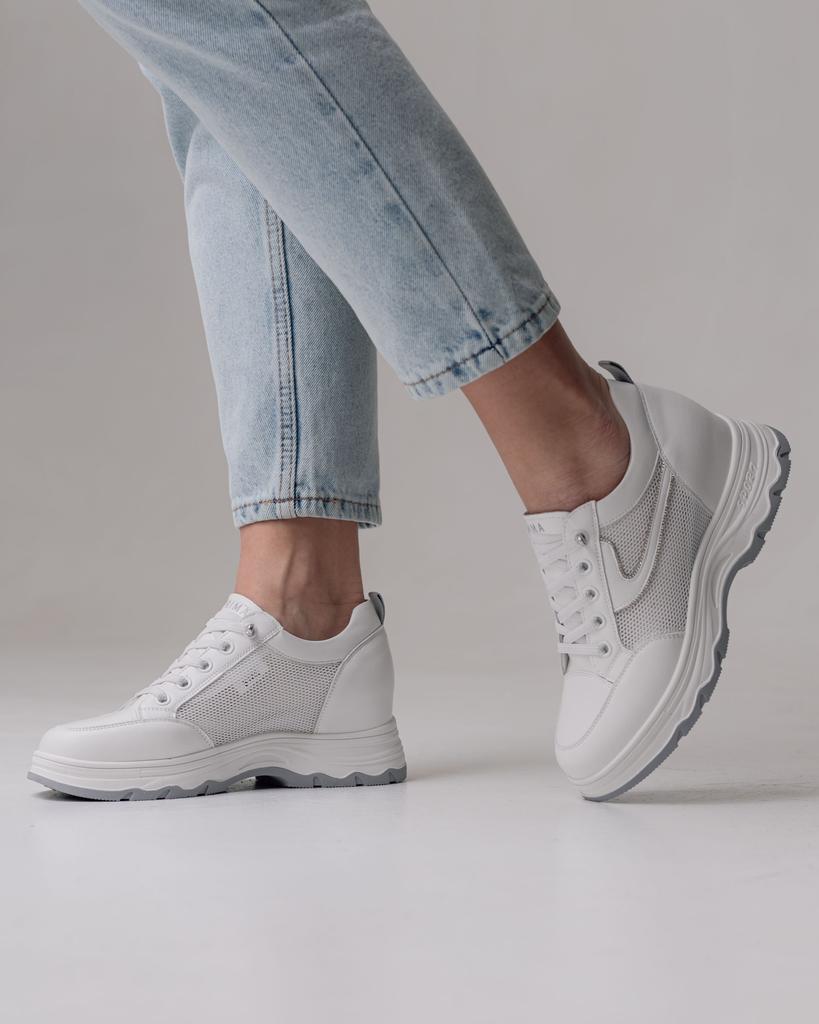 Кроссовки текстильные Prima d'Arte 5162 36 белые кожа